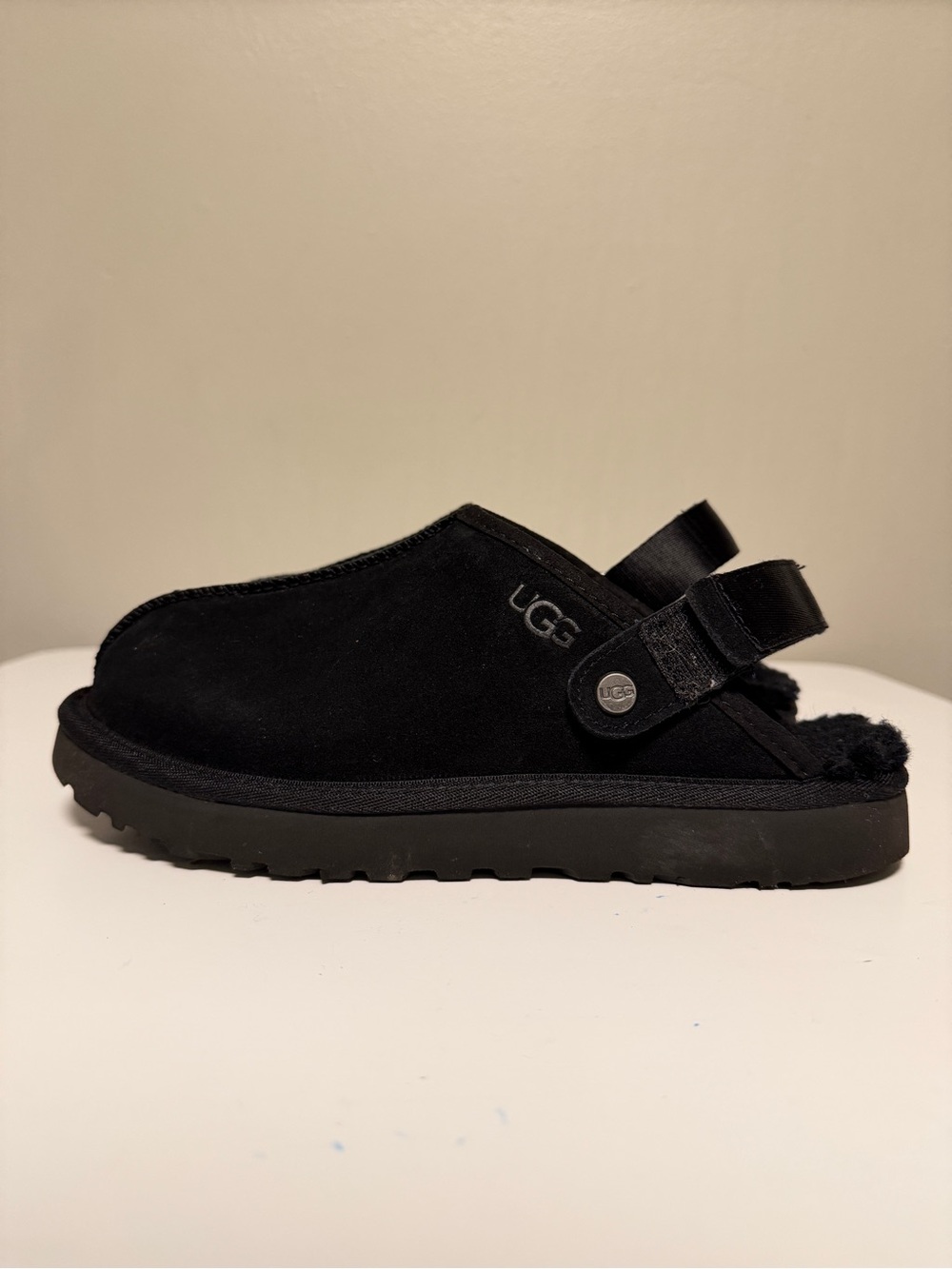 UGG Lanah Black Clog Suede Slipper Convert Backstrap Shoes 1153516 Women’s US 7